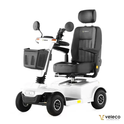 Veleco JUMPY white mobility scooter with speed knob main picture