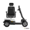 Veleco SHARPY mobility scooter with swivel high-back captain seat - seat rotation demonstration