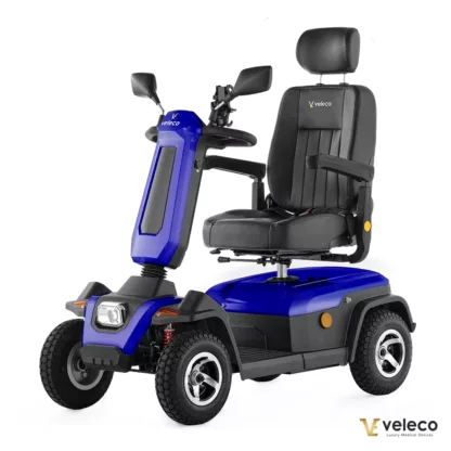 Veleco SHARPY blue mobility scooter with swivel captain seat main photo