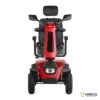 Veleco SHARPY red mobility scooter with swivel high-back captain seat front