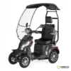 Veleco FASTER gray mobility scooter with canopy and captain seat