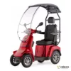 Veleco GRAVIS red mobility scooter with canopy and captain seat