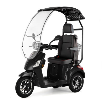 Veleco DRACO black trike mobility scooter with canopy and captain seat main photo