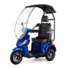 Veleco DRACO blue trike mobility scooter with canopy and captain seat main photo